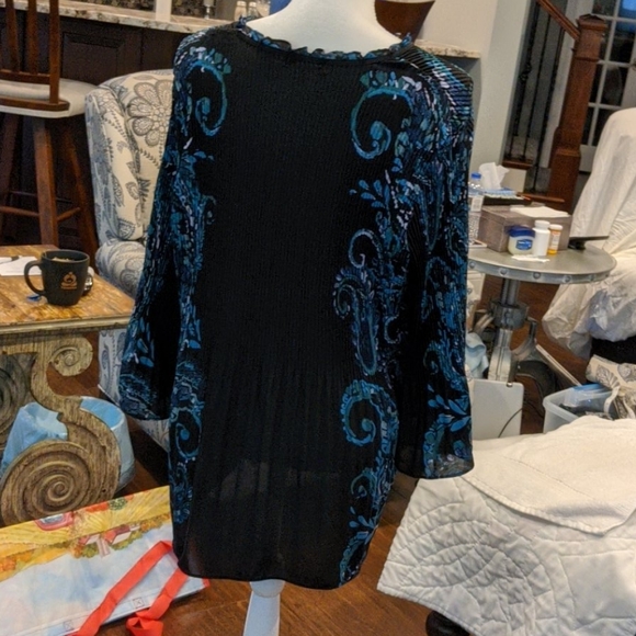 Women's EUC Boho top size large - Picture 4 of 11
